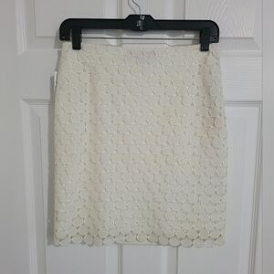 NEW Catherine Malandrino Harriet Style Skirt Size 0 Ivory White Mini Length